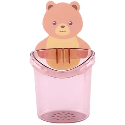 Bear Tandenborstel Opbergbeker Houder Muur Gemonteerde Kam Opbergrek Badkamer Opbergdoos Roze