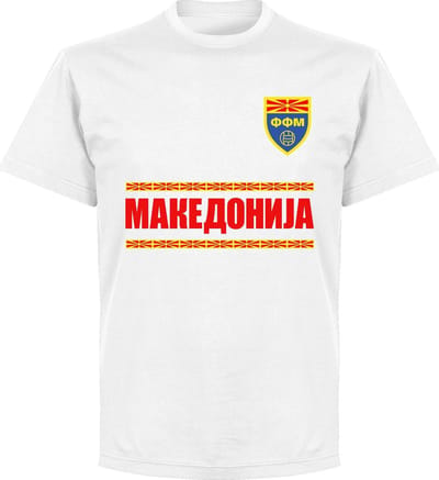 Macedonie Team T-Shirt - Wit - XS