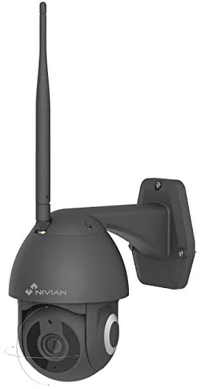 Draadloze 2K PTZ Buiten Camera met Nachtzicht en Autotracking - Compatibel met Alexa en Google Home