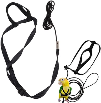 Dailygoods- Vogel Harnas Verstelbaar - Riem voor Papegaai - Veilig voor Buitenactiviteiten - Comfortabel Materiaal - Eenvoudige Bevestiging - Duurzame Constructie - Vogelriem