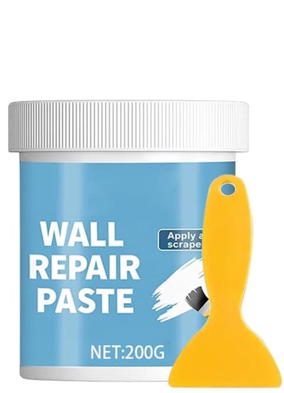 Muurreparatiepasta Kit - Gipsplaatsumassa - Scheuren Vullen - Waterdichte Formule - 200g Pasta - Wit