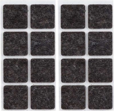 Meubelviltjes - 16x - antislip noppen - 2,5 cm - vierkant - viltglijders