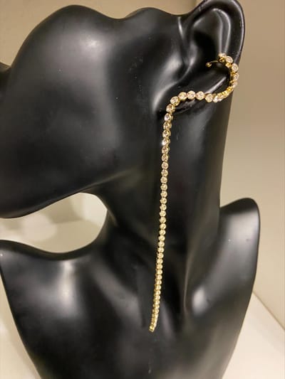 oormanchet strass met goud 1 stuk | | Make up | Parfum | Moederdag | Verjaardagscadeau| Cadeautje| Valentijnsdag| Kado | sieraden | vaderdag | oorbellen | oorsieraden