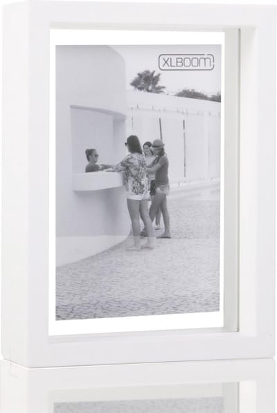 XLBoom Floating Box Fotolijst Wit 13x18cm - Zwevend houten frame met glas - Verkrijgbaar in wit, donkerbruin en zwart - Tijdloze design fotolijst voor modern wonen