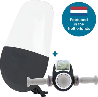 Qibbel Air windscherm + toybar pebble grey