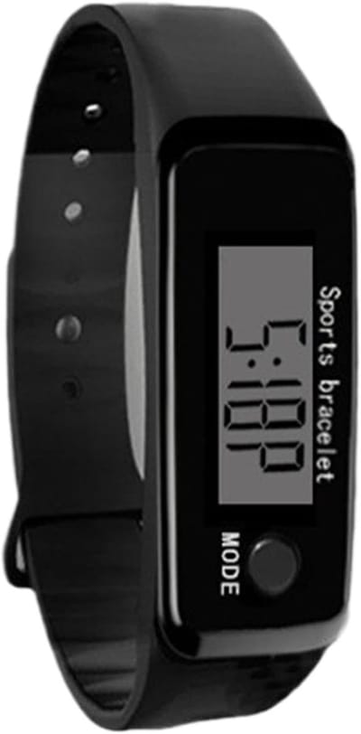 Stappenteller Horloge - Activiteitstracker - Fitness Doelen - Waterdicht Ontwerp - 6 Centimeter Bandbreedte - Zwart