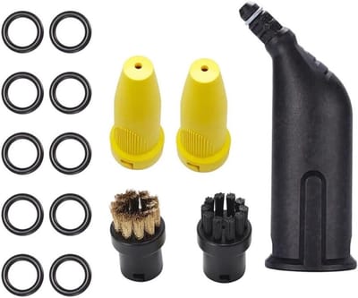 Stoomreiniger Accessoires - Mondstuk Set - Efficiënte Ontsmetting - Verschillende Kleuren Borstels - 10 Stuks - Multicolor