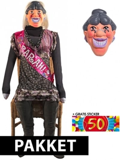 Shoppartners Opblaasbare Sarah pop - 50 jaar verjaardag decoratie voor in de tuin