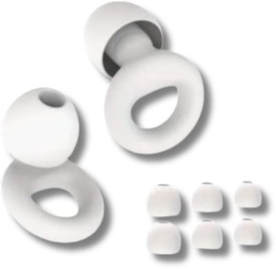 Ear Plugs - Oordoppen Slapen - Festival Oordopjes - Earplugs - Party Plugs - Earplugs - Wit - SNR 26 dB Demping - Oordopjes voor Geluidsdemping - Oordoppen Snurken - Oordopjes Slapen - Siliconen - 8 Dop - Earplugs Slapen