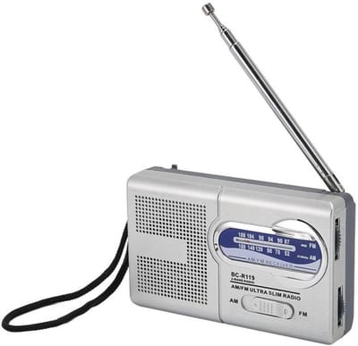 AM/FM Radio op Batterijen - Draagbare Mini Radio - Multifunctionele Radio - Geschikt voor Reizen/Wandelen/Fietsen - Compact Ontwerp - Ideaal Cadeau