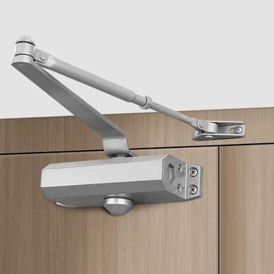 Deurdranger - Automatische Deur Sluiting - Veilig Deuren Sluiten - Verstelbare Snelheid - 25-45kg Deur Gewicht - Zilverkleurig