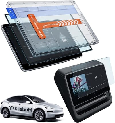 2 Stuks 15.4" en 8" Screen Protector voor Tesla Model 3 en Model Y, Matte Antireflectie Tempered Glass met Installatiekit en 9H Hardheid
