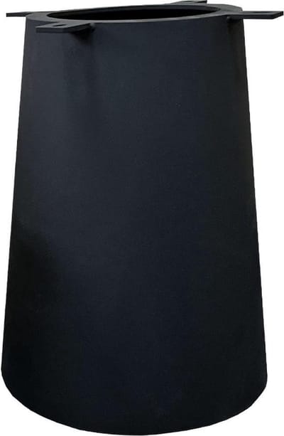 FLE - Stalen kegel salononderstel zwart conisch 30 bij 30 cm en hoogte 37 cm