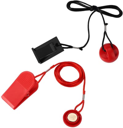 Dailygoods- Noodstopsleutel 2 Stuks - Universele Veiligheidssleutels - Loopband Magneet - Vervanging voor Hardloopmachines - Kunststof en Magneet - Handige Back-up - Loopbandsleutel