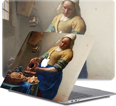 Lunso Geschikt voor MacBook Air 13 inch (2010-2017) cover hoes - case - Vermeer Melkmeisje