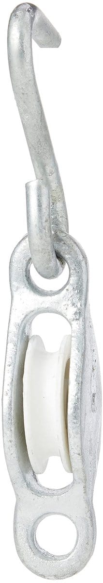 BH05880 Waslijn Touw Katrol met haak, 32mm (1.14 inch) Dia.Wheel - Gegalvaniseerd