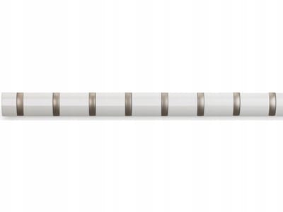 Moderne Wandkapstok Flip 8 Wit - Opvouwbare Haken