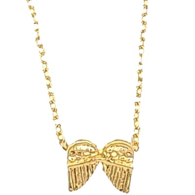 Miresa – Guardian Angel Vleugel Hangertje– Goudkleurige Ketting – 40 cm