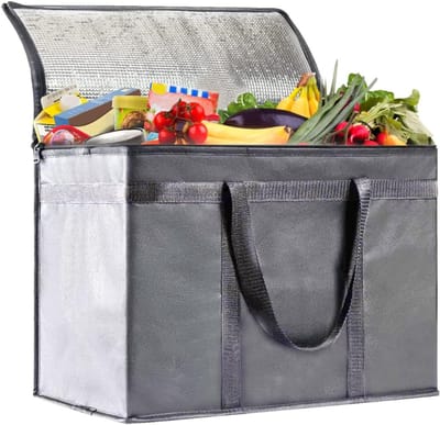 VIN® Bezorgtas - Pizzatas - Delivery box 30 Liter - Bezorg tas Rugzak - Fiets box - Bezorgtassen - Thermobag - Thermotas - Thermo tas – Koeltas - Warmhoudtas - Warmhoud tas - Grijs