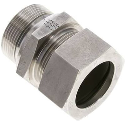 35L & M42x2 RVS Rechte Snijringkoppeling Buitendraad 160bar FKM ISO 8434-1