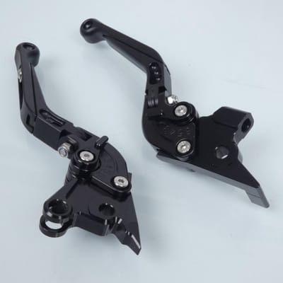 Levier frein droit Myra pour Moto Moto Guzzi 1200 Stelvio Ntx 2009 à 2015 alu CNC noir / paire Neuf