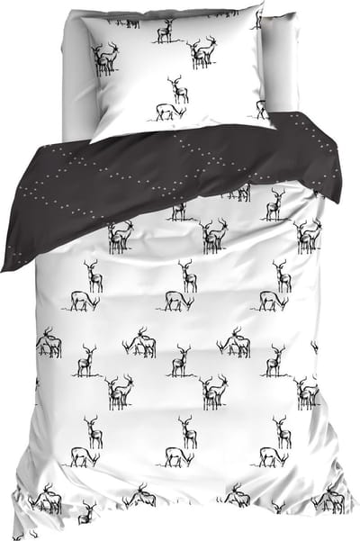 De Witte Lietaer Dekbedovertrek Antilope - Eenpersoons - 140 x 200/220 cm - Grijs