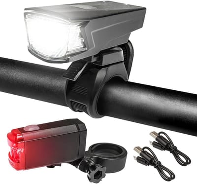 VLSelect® Fietslicht voor en achter - Fietslicht - Fietslampjes -Oplaadbare Batterij