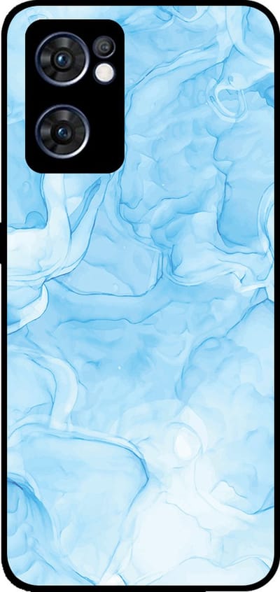 Smartphonica Telefoonhoesje Geschikt voor Oppo Find X5 Lite met marmer opdruk - TPU backcover case marble design - Lichtblauw geschikt voor Oppo Find X5 Lite