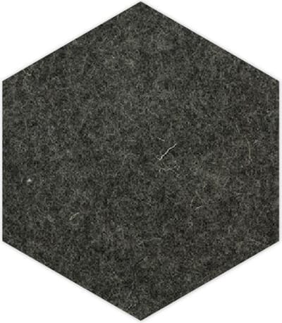 Hexagon vilt onderzetter - Gemeleerd antraciet - 6 stuks - ø 10 cm - 6-hoek - Glas onderzetter - Cadeau - Woondecoratie - Woonkamer - Tafelbescherming - Onderzetters Voor Glazen - Keukenbenodigdheden - Woonaccessoires - Tafelaccessoires