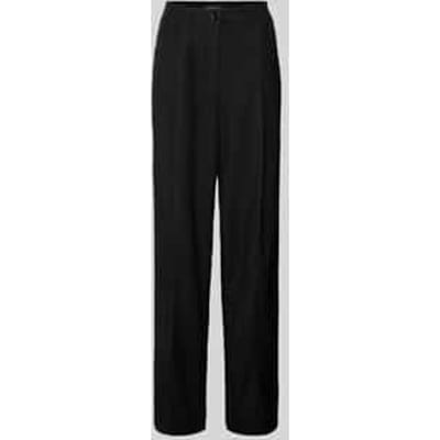 Wide fit stoffen broek van een mix van viscose en linnen