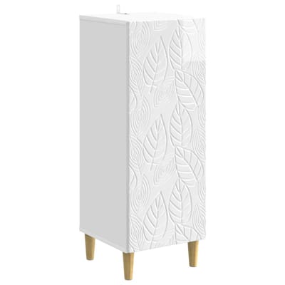 vidaXL - Dressoir - Hoogglans - Wit - 33 - x - 34,5 - x - 90 - cm - Bewerkt - hout
