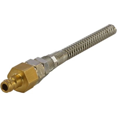 Messing DN 5 Luchtkoppeling Insteeknippel 4x6 mm Push-On Buigbescherming Draaibaar