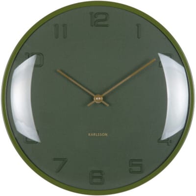 Karlsson wandklok fuerte dome luxury green- Ø30,5cm