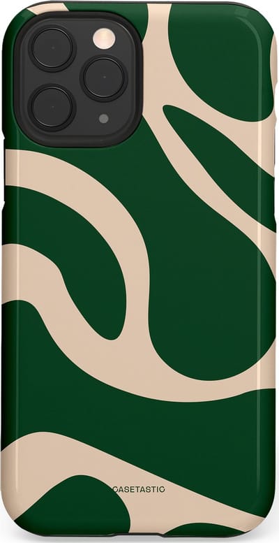 Casetastic hoesje geschikt voor Apple iPhone 11 Pro - Dubbellaagse bescherming - Groen Bos en Zand Duinen - Fashion Case - Donkergroen Zand