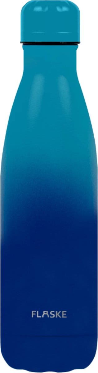 FLASKE Original Drinkfles 500 ml - Geïsoleerde RVS Waterfles - BPA-vrij - 12u Warm & 24u Koud - Geschikt als Thermosfles en Thermoskan - Water Bottle Stainless Steel - Gradient Skye