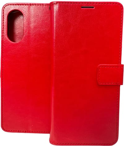 Portemonnee Book case Hoesje Geschikt voor: Oppo A17 - Rood