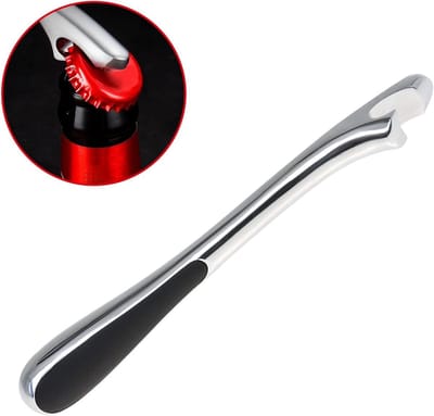Duurzame Flessenopener van Metaal met Antislip Rubber Handvat voor Thuis, Restaurants en Feesten, Perfect als Cadeau voor Bierliefhebbers