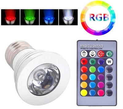 RGB Kristal LED Lamp E27 LED Spotlight Lamp RGB 16 Kleurverandering + Afstandsbediening