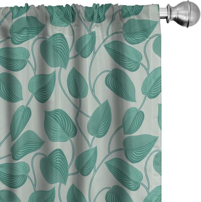 ABAKUHAUS – 2-delige set voorhangen – microvezel – Seafoam groen 75×175 cm