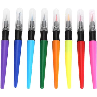 8 Stuks Body Painting Penseelstift Set Artistieke Aquarel Tekenpen wit