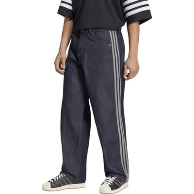 Adidas Firebird Broeken Heren - Blauw - Maat L - 38'' - Katoen Denim
