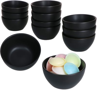 Set van 12 hapjes- en dipschalen Londen Lampart Nero - 24304272