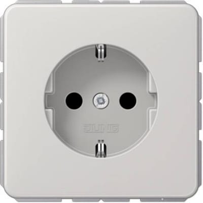 Jung CD1520LG Wandcontactdoos met randaarde Inzetstuk 1-voudig Grijs 1 stuk(s)