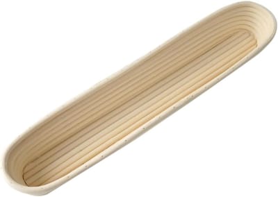Broodmand - Rijsmand Deegmand - Brood Bakken - Natuurlijk Rattan Materiaal - 34x10x5.5 cm - Beige