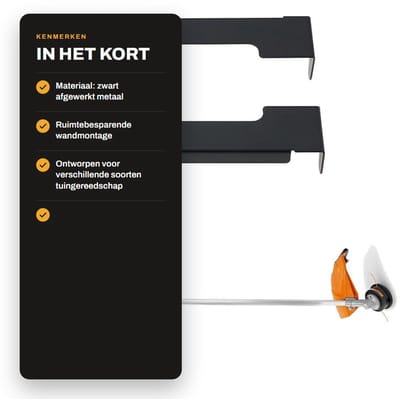 Dailygoods- Beugel Stevige Metalen Constructie - Gereedschapshouder - Wandbeugel - Ruimtebesparende Montage - Eenvoudige Installatie - Compact Formaat 150x126 mm