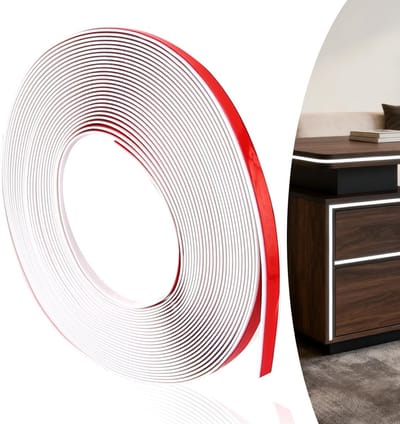 Zelfklevende Flexibele Moulding 10M x 1cm PVC voor Raam, Wand en Tegelrand - Ideaal voor Keuken en Badkamer