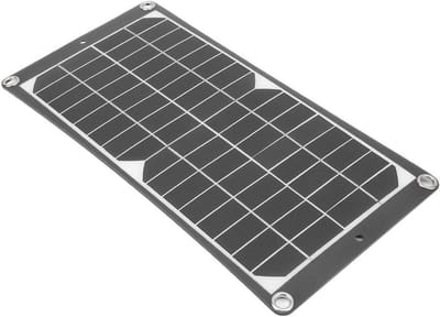 Draagbaar Zonnepaneel - Flexibele Energie - Buiten Opladen - Monokristallijn Paneel - 10W - Zwart