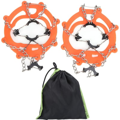 8?Crampons de dent Couvre-pied Glace et Neige Arme de Marche Extérieure Alpinisme Ski orange
