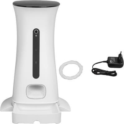 Distributeur Automatique Intelligent pour Animaux de Compagnie avec Caméra WIFI 7.5L Interaction en Temps Réel Minuterie Quantitative