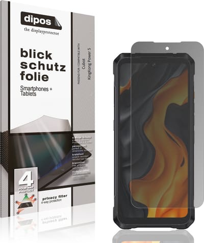 dipos – Matte Privacy Screenprotector geschikt voor Cubot KingKong Power 5 | Anti-Spy Beschermfolie